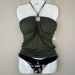 NWT MICHAEL Michael Kors Tankini and Bottoms Size M